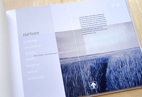 Brochure design example page - Nurture