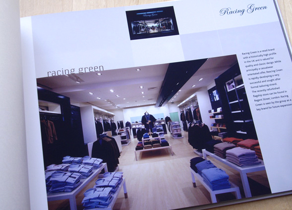 Brochure design example page - Retail chain brand