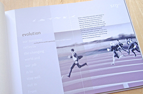 Brochure design example page - Evolution